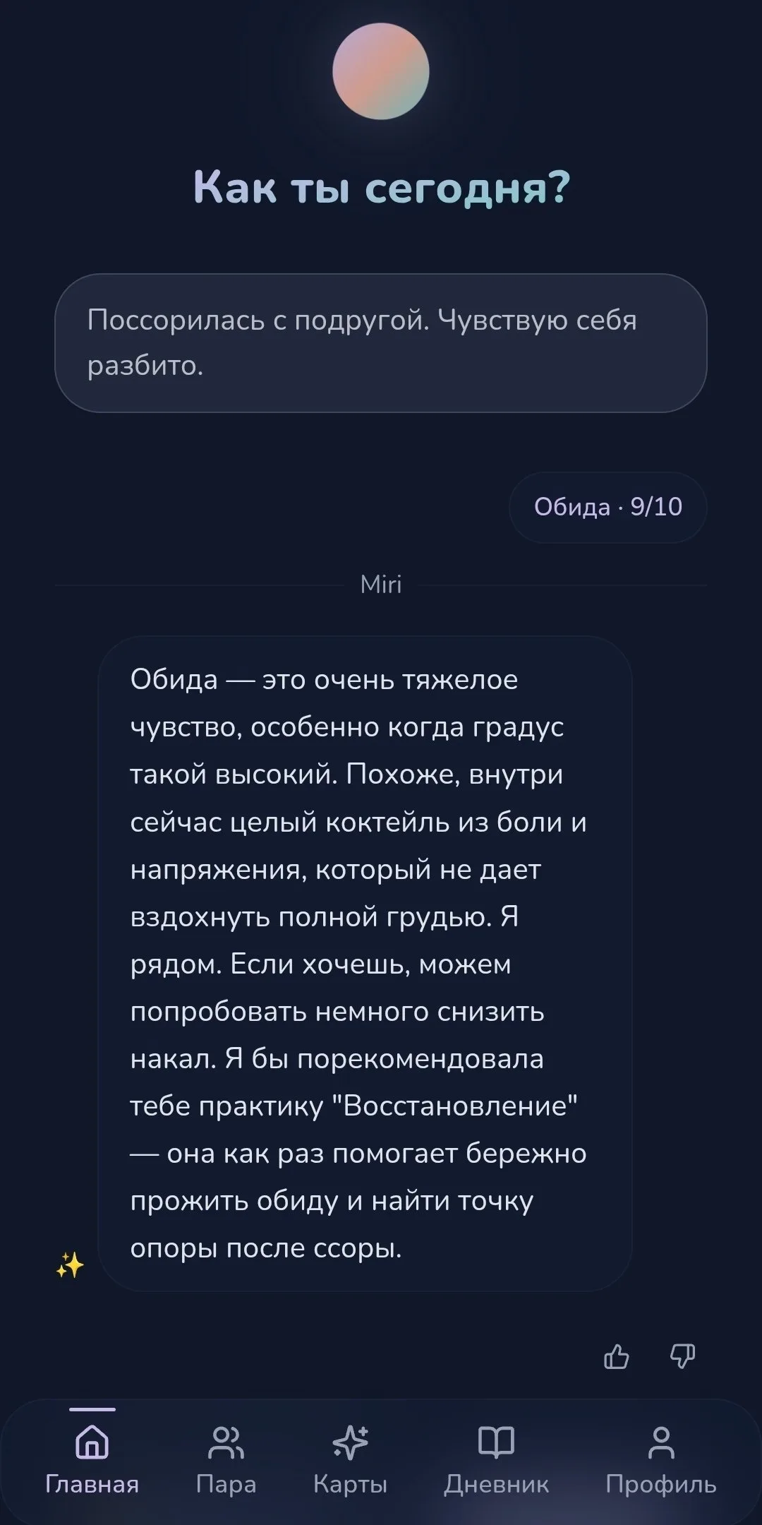 Разговор с Miri